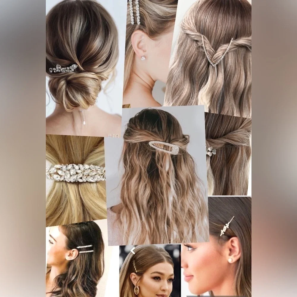N/A rhinestone hair